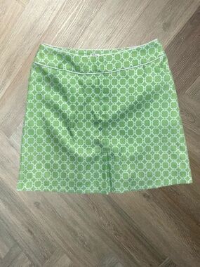 TAIL White Label Golf Tennis‎ Geometric Skirt Skort Womens 2 Green White Preppy